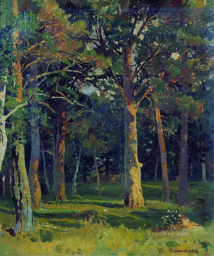 bosque de pinos paisaje clásico Ivan Ivanovich Pintura al óleo